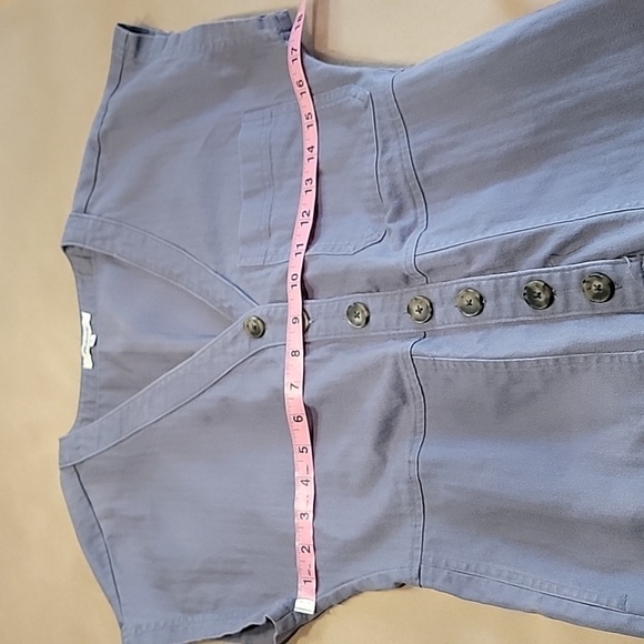 Madewell Size S Cap Sleeve Jumpsuit, color is Sunfaded Indigo, Exc. Used Cond. - Picture 8 of 16